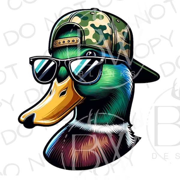 Camo Hat Mallard Duck PNG | Digital Download | Duck Hunting Sublimation PNG | Mallard Duck Sublimation PNG | Duck Hunter Sublimation png