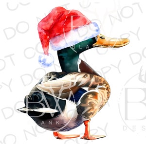 Christmas Mallard Duck PNG | Digital Download | Christmas Duck Hunting PNG | Mallard Duck Sublimation PNG | Christmas Sublimation