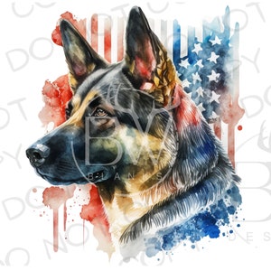 Watercolor Police Dog PNG | K-9 Unit Sublimation PNG | Law Enforcement Sublimation png | Police Sublimation PNG | First Responder png
