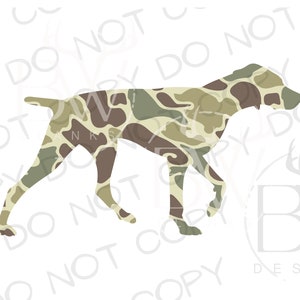 Old School Camo Pointer PNG | Digital Download | Duck Hunting Sublimation PNG | Hunting Dog Sublimation | Camo Sublimation PNG
