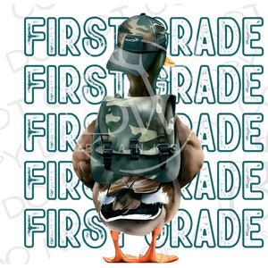 Back to School Mallard Duck PNG | Digital Download | Duck Hunting Sublimation PNG | School Sublimation PNG | School Duck Hunting png