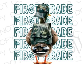 Back to School Mallard Duck PNG | Digital Download | Duck Hunting Sublimation PNG | School Sublimation PNG | School Duck Hunting png