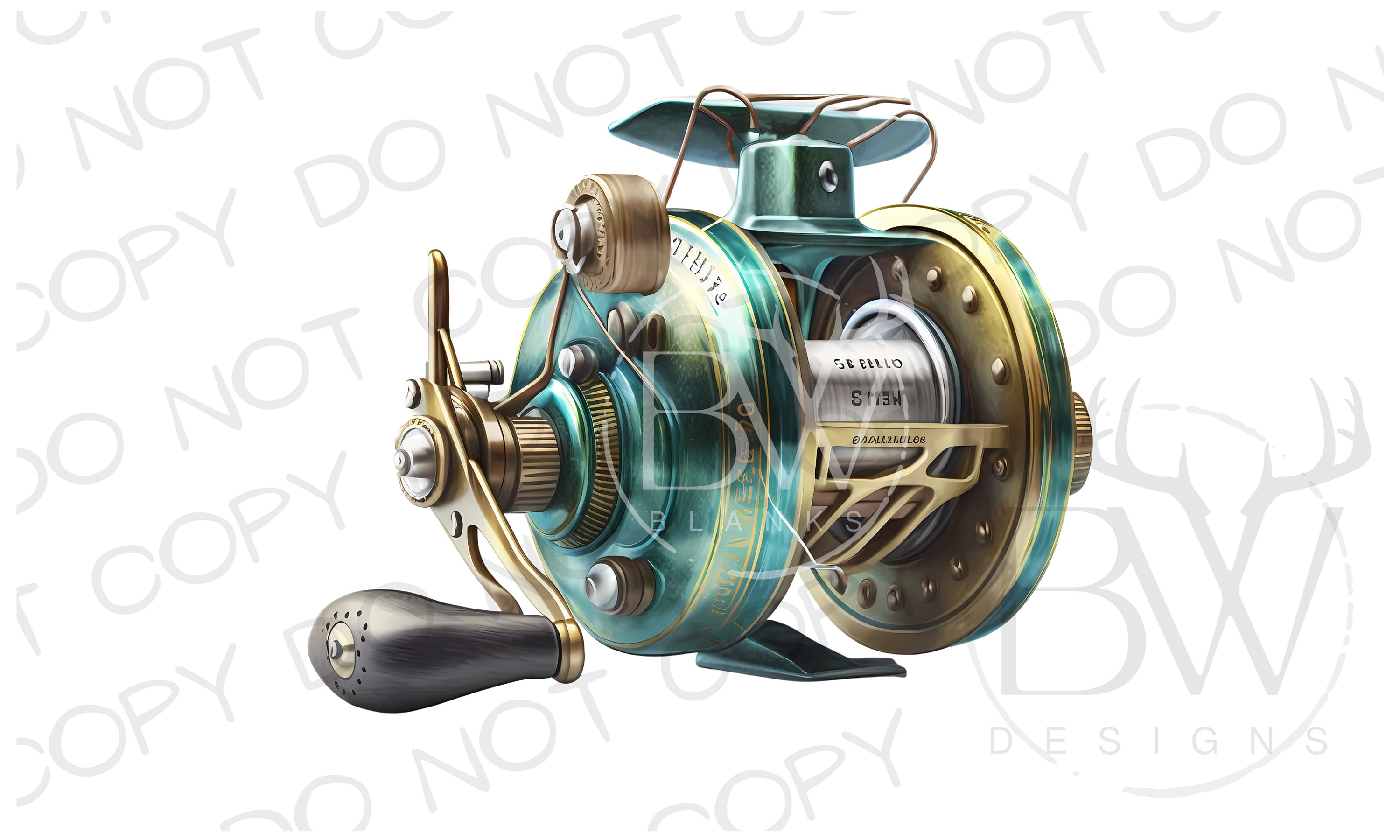 Fishing Reel PNG | Digital Download | Fishing Tackle Sublimation PNG |  Fishing Sublimation PNG | Watercolor Fishing Sublimation png