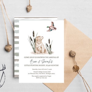 Duck Hunting Baby Shower Invitation | Printable Mallard Duck Invitation | Hunting Baby Shower Invitation | Duck Hunting Printable Invitation