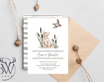 Duck Hunting Baby Shower Invitation | Printable Mallard Duck Invitation | Hunting Baby Shower Invitation | Duck Hunting Printable Invitation
