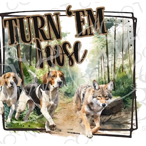 Walker Hunting Dog PNG / Descarga digital / Sublimación de caza de coyote / Sublimación de perro walker PNG / Treeing Walker PNG / Perro de caza png