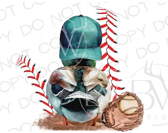 Baseball Duck PNG | Digital Download | Baseball Sublimation PNG | Duck Hunting Sublimation png | Sports Sublimation PNG | Mallard Duck png