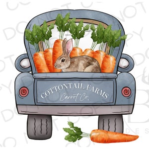 Cottontail Farms Easter Truck Sublimation PNG | Digital Download | Easter Bunny Sublimation PNG | Easter Sublimation PNG | Easter Truck png