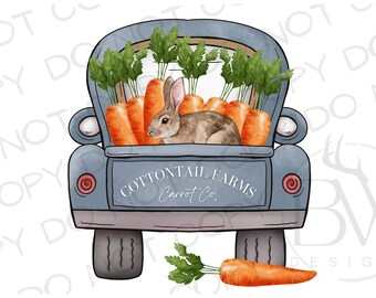 Cottontail Farms Easter Truck Sublimation PNG | Digital Download | Easter Bunny Sublimation PNG | Easter Sublimation PNG | Easter Truck png