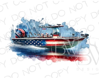 Barco de pesca de acuarela PNG / Descarga digital / Sublimación de barco de pesca PNG / Sublimación de pesca PNG / Sublimación de navegación / Barco png
