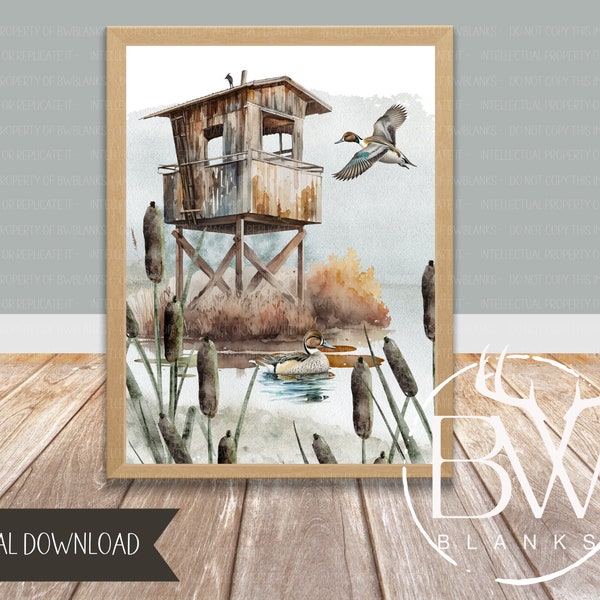 Duck Hunting Nursery Wall Art | Mallard Duck Nursery Print | Duck Hunting Nursery Decor | Hunting Wall Art | Digital Download | Pintail Duck