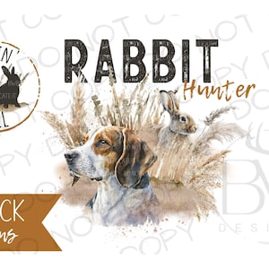 Rabbit Hunter PNG | 3-Pack Designs | Hunting Dog Sublimation PNG | Beagle Sublimation png | Rabbit Hunting Sublimation | Beagle png