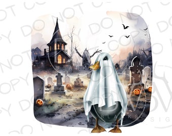 Ghost Duck Hunting Halloween PNG | Digital Download | Halloween Duck Hunting PNG | Duck Sublimation PNG | Halloween Sublimation