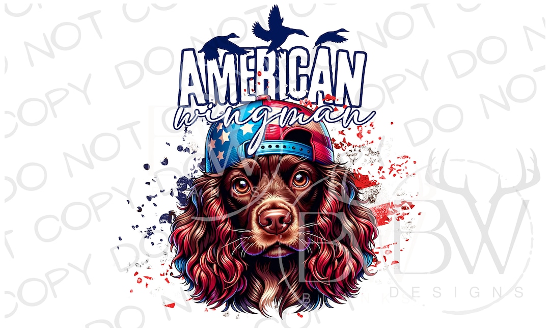 American Wingman PNG | Digital Download | Hunting Dog Sublimation PNG ...