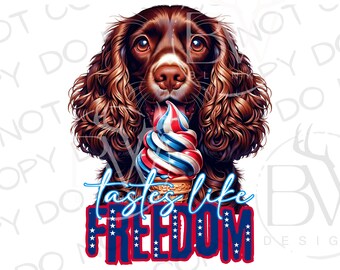 Tastes Like Freedom PNG | Digital Download | Hunting Dog Sublimation PNG | 4th of July Hunting Dog Sublimation png | Fourth of July  Dogpng