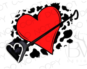 Heart Cattle Brand PNG | Digital Download | Cow Sublimation | Farm Sublimation | Cattle Rancher PNG | Cow print Sublimation png