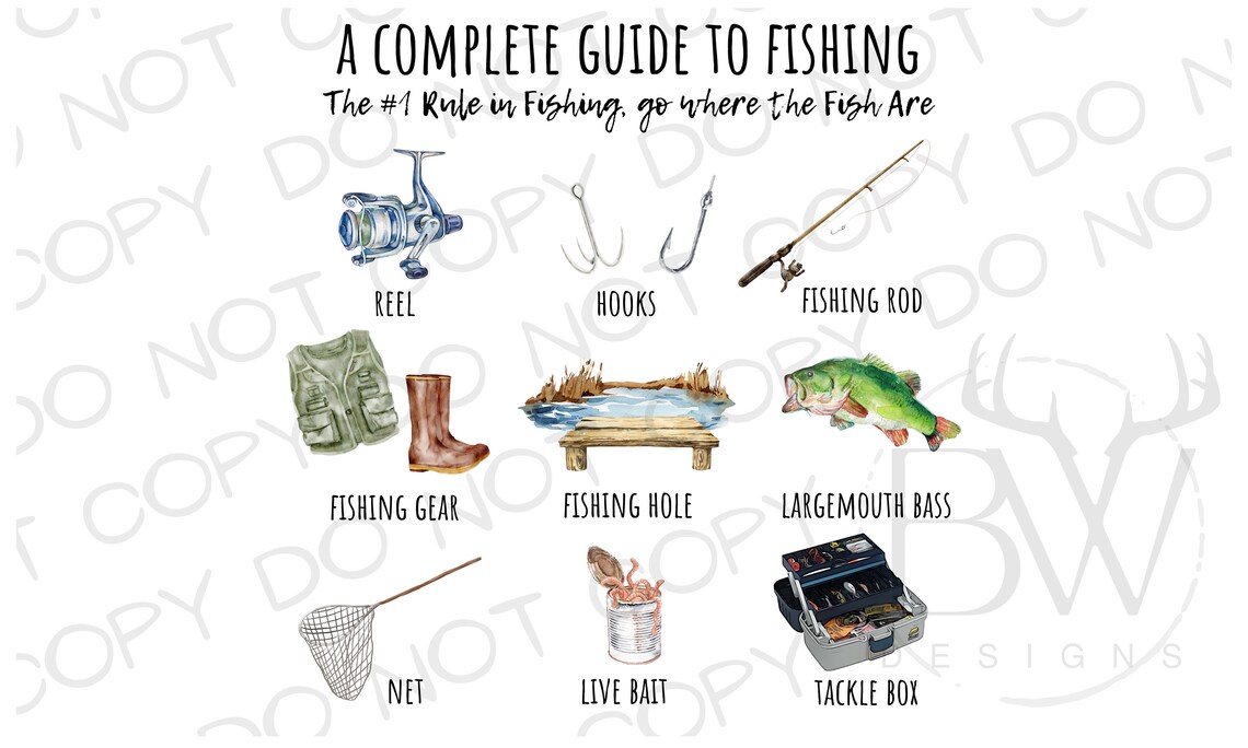 A Complete Guide to Fishing PNG Digital Download Fishing - Etsy