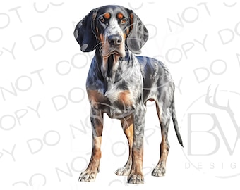 Bluetick Coonhound Sublimation PNG | Digital Download | Hunting Dog Sublimation PNG | Coonhound Sublimation PNG | Hunting Dog png | Bluetick