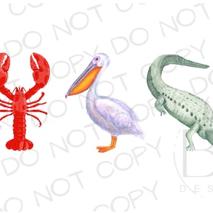 Bayou Trio PNG / Download digitale / Sublimazione dei gamberi PNG / Sublimazione cajun PNG / Sublimazione meridionale / Pellicano png / Alligatore png
