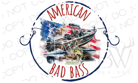 American Bass Fishing PNG | Digital Download | Large Mouth Bass Sublimation PNG | Fishing Sublimation PNG | Bass Fishing png | Fisherman png