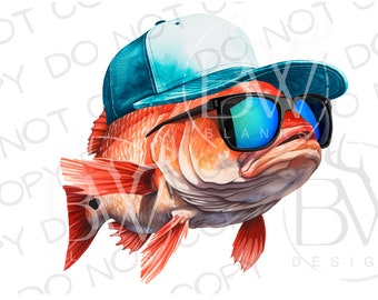 Red Drum Sublimation PNG | Digital Download | Fishing Sublimation PNG | Saltwater Fishing PNG | Saltwater Sublimation png | Redfish png