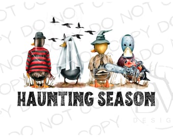 Haunting Season Duck Hunting Halloween PNG | Digital Download | Halloween Duck Hunting PNG | Duck Sublimation PNG | Halloween Sublimation
