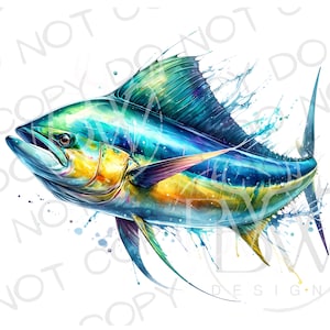 Yellowfin Tuna Sublimation PNG | Digital Download | Fishing Sublimation PNG | Saltwater Fishing PNG | Saltwater Sublimation png | Tuna png