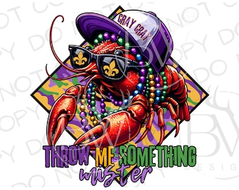 Mardi Gras Langusten PNG | Karneval Sublimation PNG | Langusten Sublimation png | Karneval Kinder Sublimation | Mardi Gras Langusten
