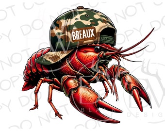 Camo Hat Crawfish PNG | Digital Download | Crawfish Sublimation png | Bayou Sublimation | Crawfish Clipart | Bayou Crawfish PNG | Bayou png