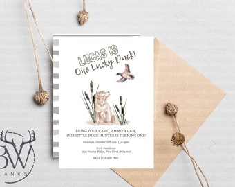 Duck Hunting Birthday Invitation | Printable Mallard Duck Invitation | Hunting Birthday Invitation | Duck Hunting Birthday Printable