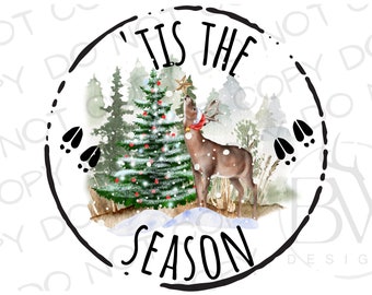 Christmas Deer PNG | Digital Download | Christmas Deer Hunting PNG | Deer Sublimation PNG | Christmas Sublimation | Deer Hunting png