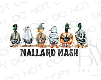 Mallard Mash Duck Hunting Halloween PNG | Digital Download | Halloween Duck Hunting PNG | Duck Sublimation PNG | Halloween Sublimation