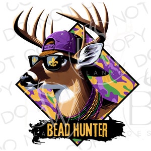 Perlenjäger PNG | Karneval Sublimation PNG | Hirsch Jagd Sublimation png | Mardi Gras Jagd Sublimation | Karneval Hirsch png