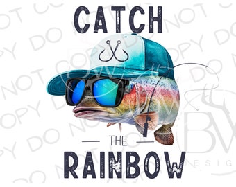 Rainbow Trout Fish PNG | Digital Download | Trout Fishing Sublimation PNG | Fishing Sublimation PNG | Rainbow Trout Sublimation png