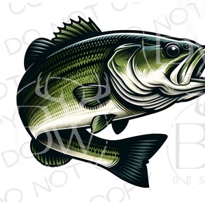 Bass Fishing PNG | Digital Download | Large Mouth Bass Sublimation PNG | Fishing Sublimation PNG | Bass Fishing Sublimation | Fisherman png