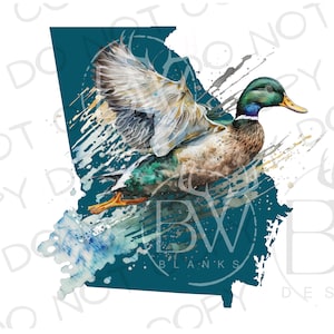 Georgia Duck Hunting PNG | Digital Download | Duck Hunting Sublimation PNG | Mallard Duck Sublimation PNG | Duck Hunter Sublimation