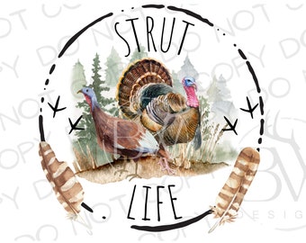 Turkey Hunting Sublimation PNG | Digital Download | Turkey Hunting Sublimation PNG | Hunting Blind PNG | Turkey Hunter Sublimation