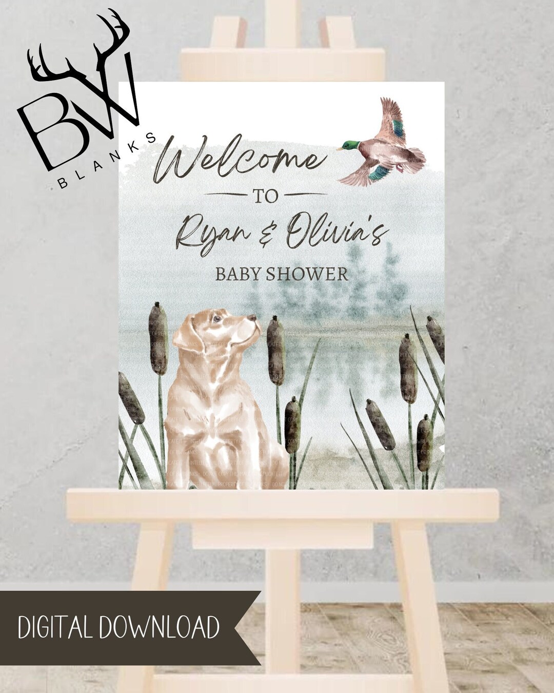 Duck Hunting Baby Shower Sign Printable Baby Shower