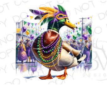 Mardi Gras Mallard PNG | Mardi Gras Sublimacja PNG | Polowanie na kaczki Sublimacja png | Polowanie na Mardi Gras Sublimacja | Mardi Gras Kaczka