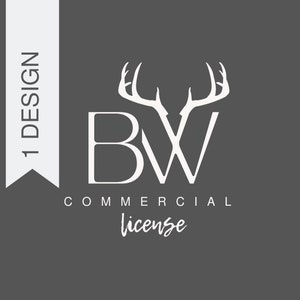 LICENZA COMMERCIALE / Valida per 1 design BW Blanks per un massimo di 500 vendite
