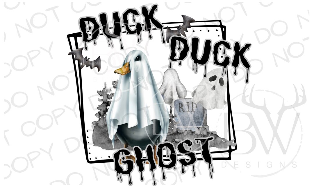 Duck Duck Ghost Halloween PNG Digital Download Halloween Duck Hunting
