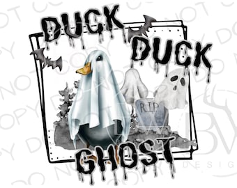 Duck Duck Ghost Halloween PNG | Digital Download | Halloween Duck Hunting PNG | Duck Sublimation PNG | Halloween Sublimation