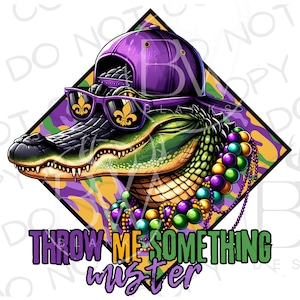Mardi Gras Gator PNG | Mardi Gras sublimatie PNG | Alligator-sublimatie png | Mardi Gras Kids-sublimatie | Mardi Gras Alligator png