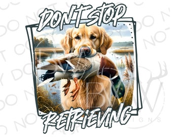 Golden Retriever Hunting Dog PNG | Digital Download | Duck Hunting Sublimation PNG | Hunting Dog Sublimation | Duck Hunter Sublimation png