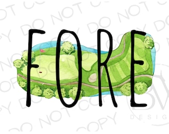 Fore PNG | Digital Download | Golf Sublimation PNG | Golfing Sublimation png | Sports Sublimation PNG | Golfer Sublimation png