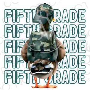 Back to School Mallard Duck PNG | Digital Download | Duck Hunting Sublimation PNG | School Sublimation PNG | School Duck Hunting png