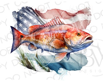 Redfish Sublimation PNG | Digital Download | Fishing Sublimation PNG | Saltwater Fishing PNG | Saltwater Sublimation png | Redfish png