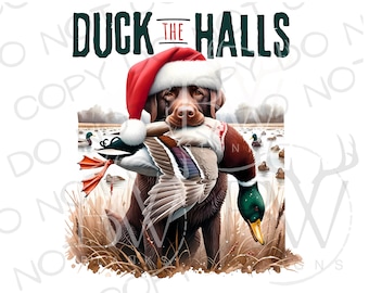 Jagdhund Weihnachten PNG | Digitaler Download | Weihnachten Entenjagd PNG | Ente Sublimation PNG | Weihnachtssublimation | Entenjagd