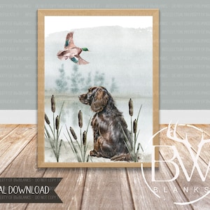 Duck Hunting Nursery Wall Art | Hunting Dog Nursery Print | Duck Hunting Nursery Decor | Hunting Wall Art | Digital Download | Mallard Duck