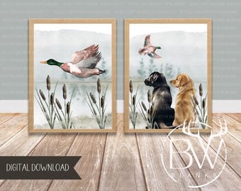 Duck Hunting Nursery Print | Duck Hunting Nursery Wall Art | Mallard Duck Print | Hunting Wall Art | Printable Wall Art | Digital Download